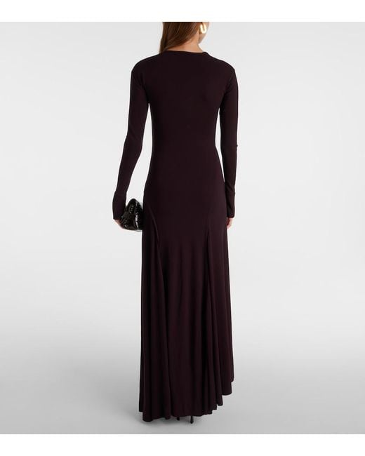 Victoria Beckham Black Twist-Detail Jersey Gown