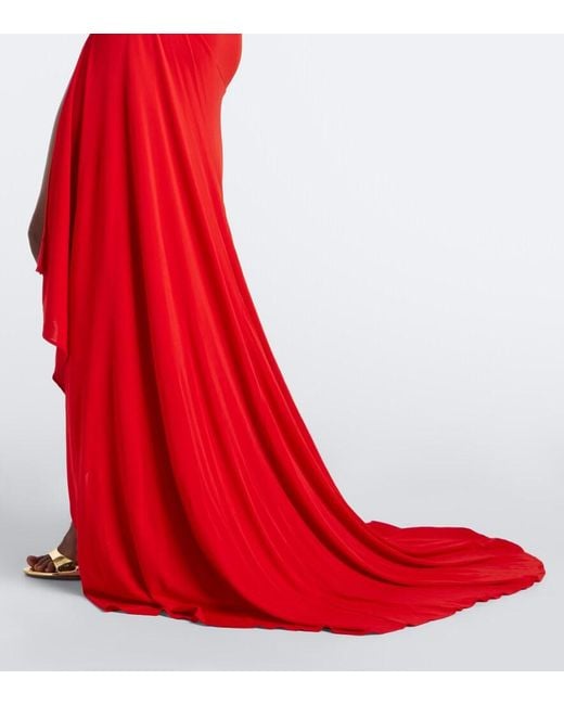 Alex Perry Red One-Shoulder Gown