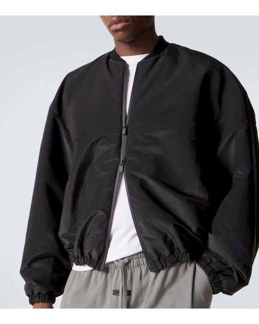 Fear Of God Black Padded Bomber Jacket for men