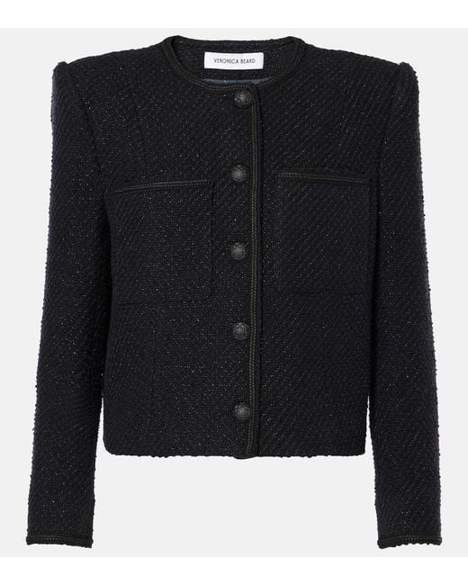 Veronica Beard Black Lars Cotton-Blend Jacket