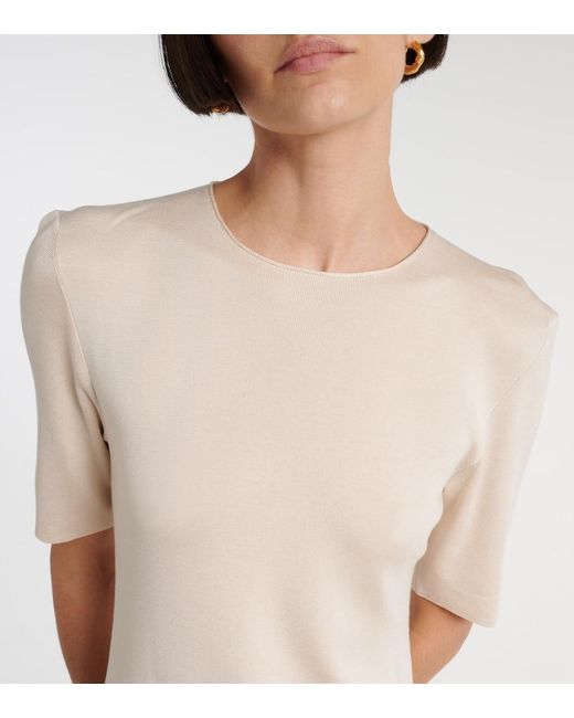 Loro Piana Natural Midikleid Lyskamm Aus Seide