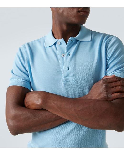 Tom Ford Blue Jersey Polo Shirt for men