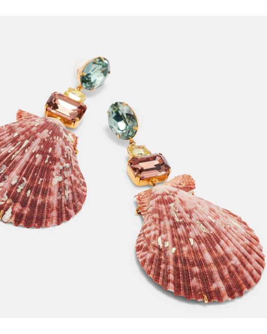 Pendientes Calabria Adornados Jennifer Behr de color Red