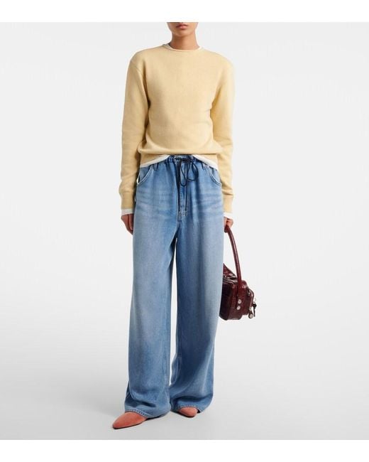 Agolde Blue Shaw Wide-Leg Jeans