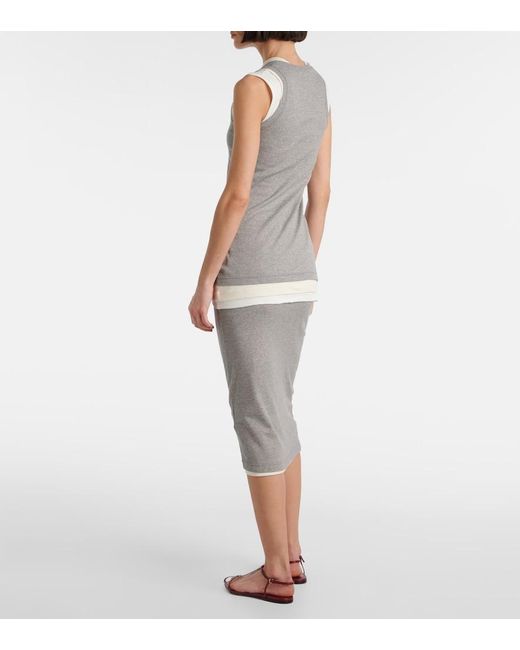 Jil Sander Gray Set Of 3 Cotton Tank Tops
