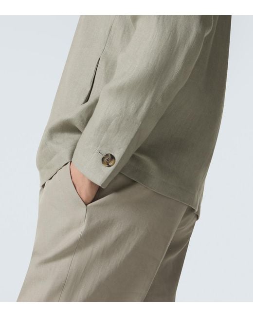 Lardini Gray Linen Jacket for men