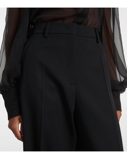 Valentino Blue Grisaille Virgin Wool Straight Pants