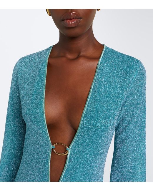 Oseree Blue Lumiere Maxi Dress