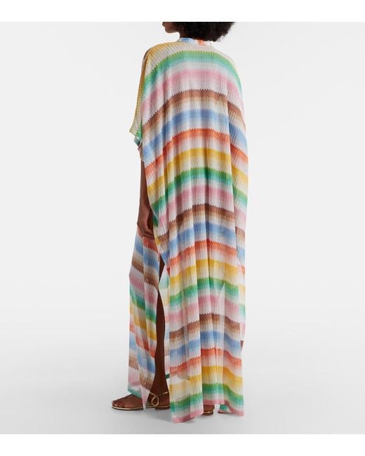 Missoni White Zigzag Knitted Beach Cover-Up