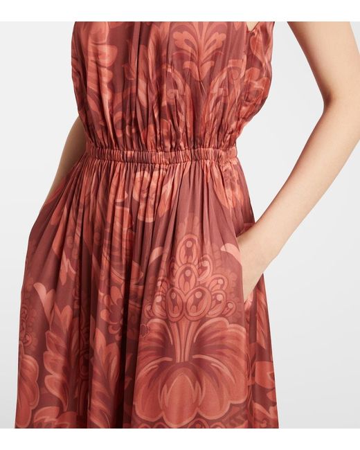 Etro Red Printed Maxi Dress