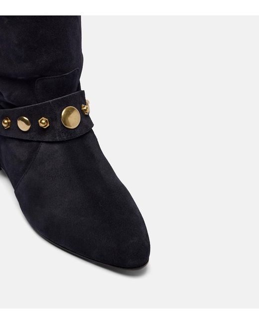 Isabel Marant Black Selize Suede Over-The-Knee Boots