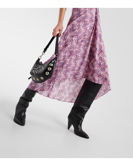 Isabel Marant Purple Albini Silk Midi Dress