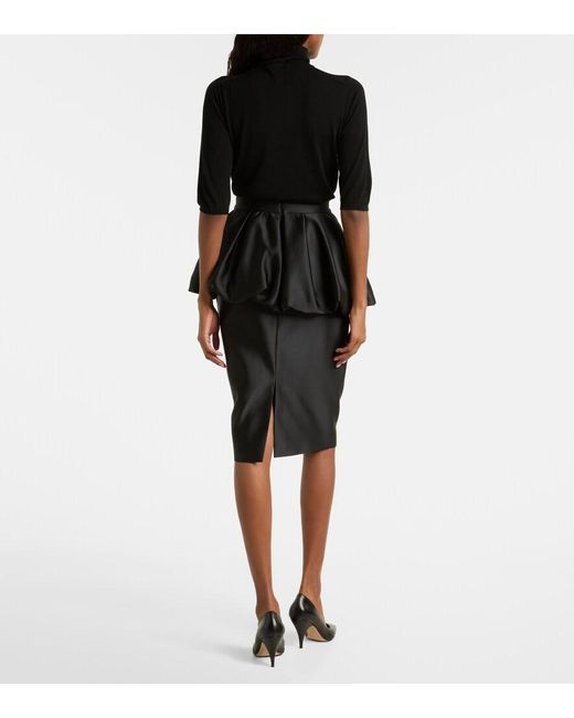 Max Mara Black Ossido Balloon Pencil Skirt