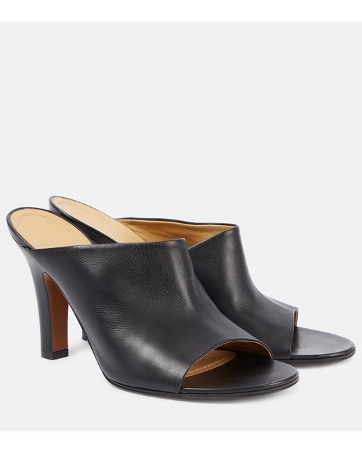 The Row Black Pantoletten Signum 90 Aus Leder