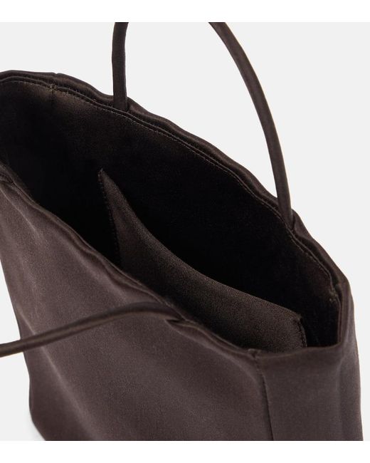The Row Black Tote Bag Cecily Aus Satin