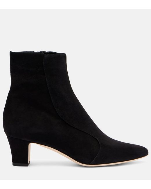 Manolo Blahnik Black Myconia 50 Suede Ankle Boots