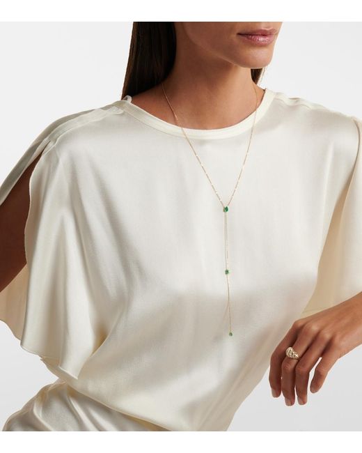 Anita Ko White 18Kt Necklace With Emeralds