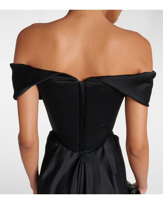 Vivienne Westwood Black Nova Cocotte Crepe Satin Gown