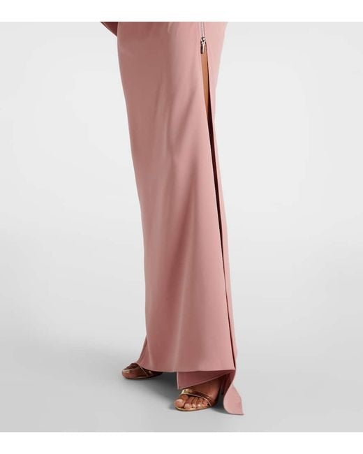 Abito Lungo Fateful Con Volant di Maticevski in Pink