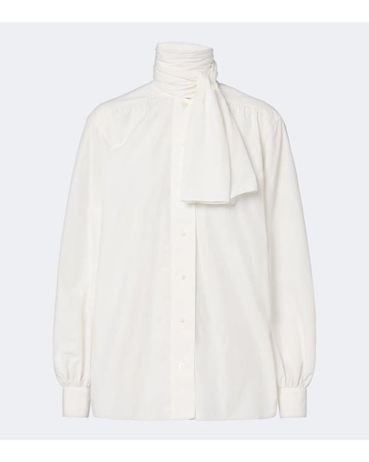 Blusa Con Sciarpa di Ralph Lauren in White