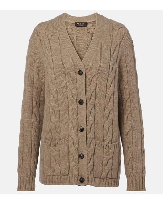 Loro Piana Brown Cardigan Napier Aus Kaschmir