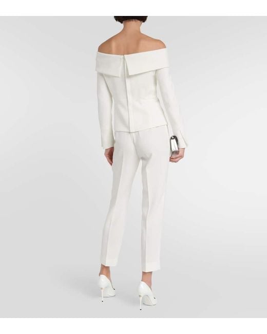 Blazer De Mariee A Encolure Bardot Max Mara en coloris White