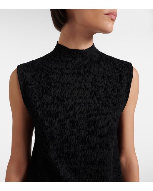 The Row Black Oakson Knitted Silk Top