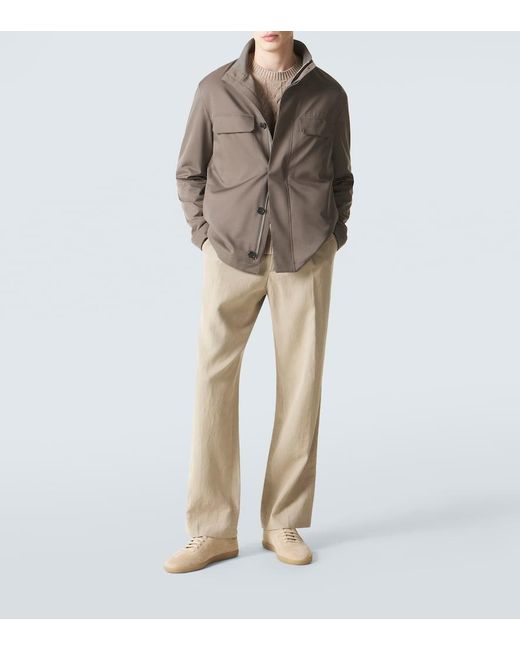 Zegna Brown Motorin 125Cc Technical Field Jacket for men