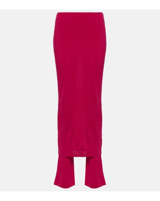 Alaïa Pink High-rise Jersey Skirt Pants