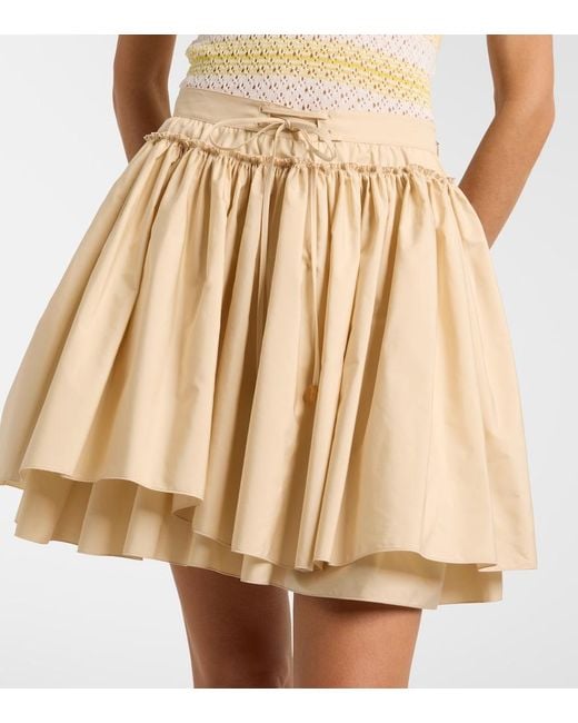 Loewe Natural Paula's Ibiza Cotton Poplin Miniskirt