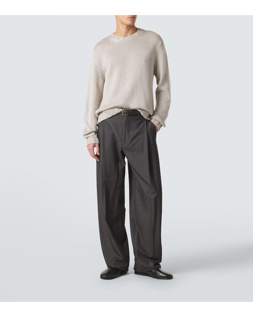 Saman Amel Natural Gio Silk Sweater for men