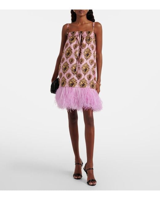 Robe Imprimee En Soie Dolce & Gabbana en coloris Pink