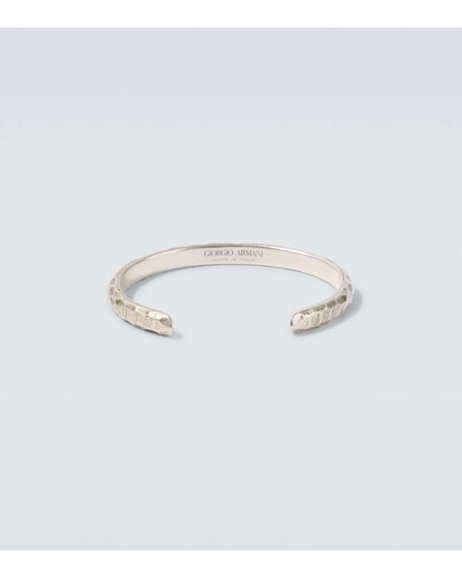 Giorgio Armani Metallic Cuff Bracelet for men