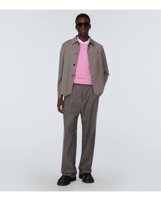 Allude Pink Cashmere Sweater for men