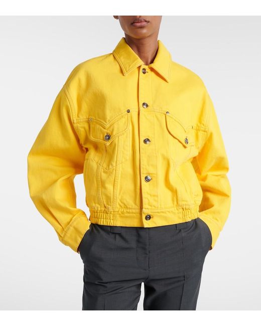 Versace Yellow Denim Blouson Jacket