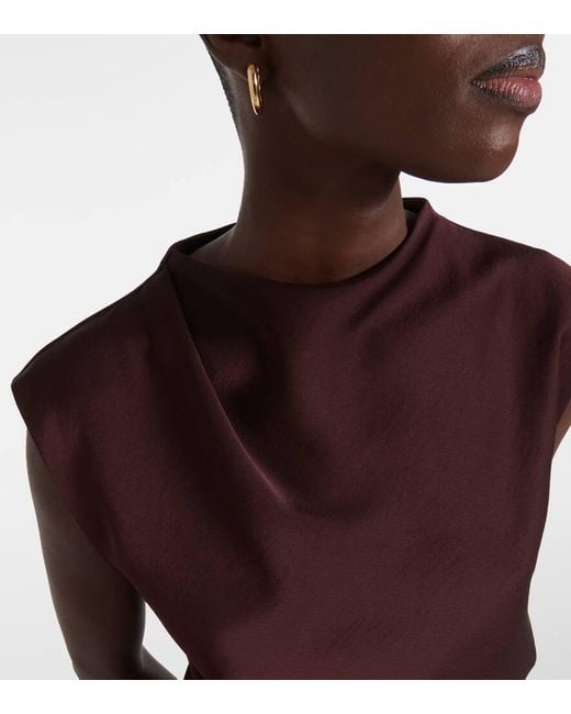 Vince Purple Top Aus Satin