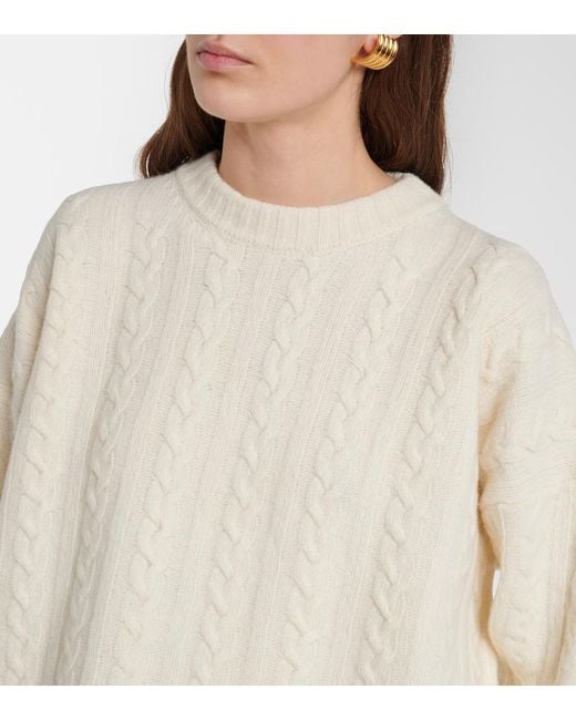 Rohe White Cable-Knit Wool Sweater