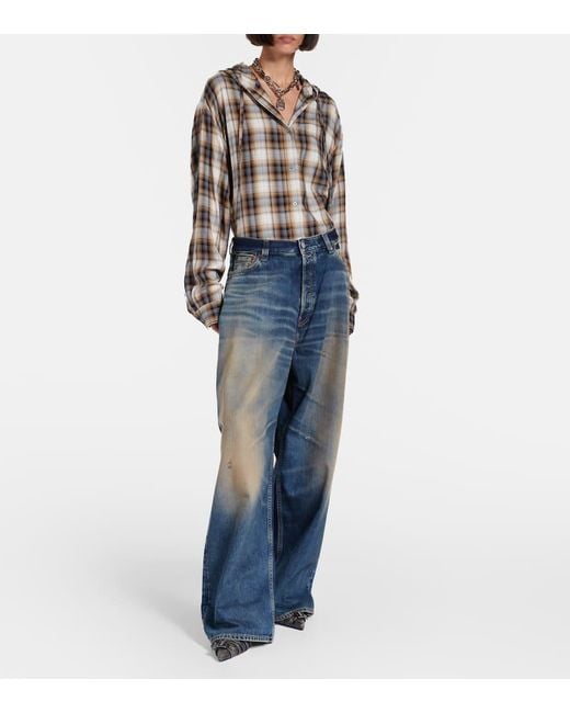 Jeans U Rocka A Gamba Larga di Acne in Blue