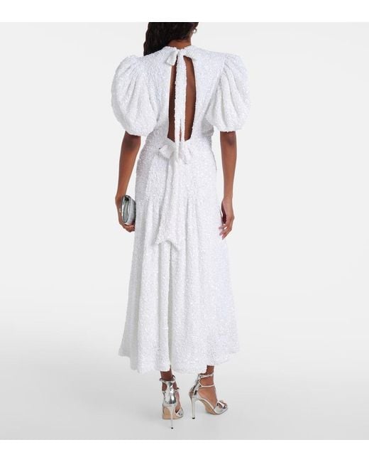 ROTATE BIRGER CHRISTENSEN White Bridal Robe mit Pailletten