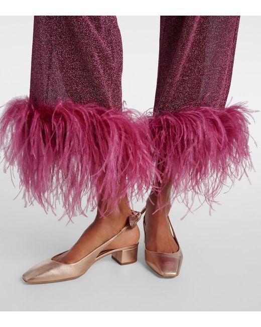 Aquazzura Brown Very Bow 35 Leather Slingback Pumps