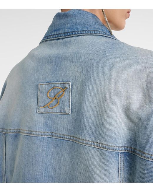 Blumarine Blue Denim Bomber Jacket