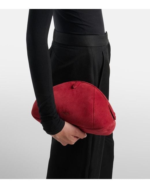 Alaïa Red Purse Small Suede Clutch