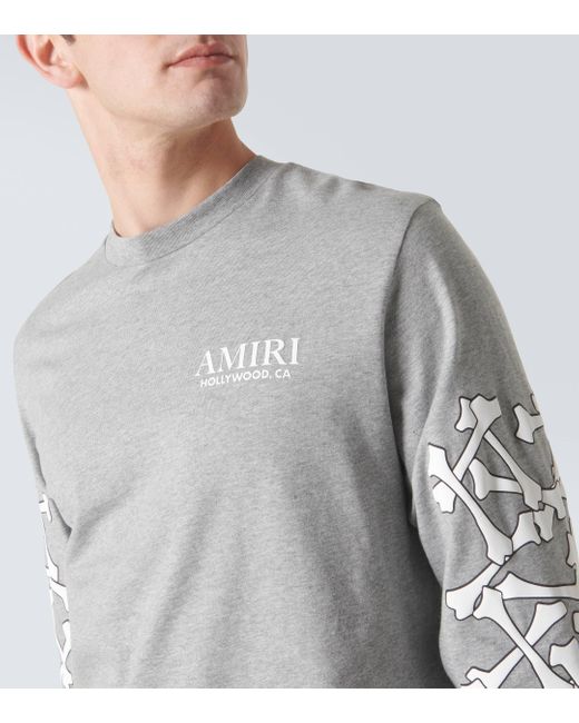 Amiri Gray Printed Cotton Jersey Sweatshirt for men