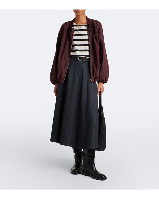 Max Mara Black Denim Midi Skirt