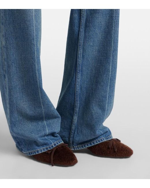 Herbert Levine Brown 24/7 Shearling Mules