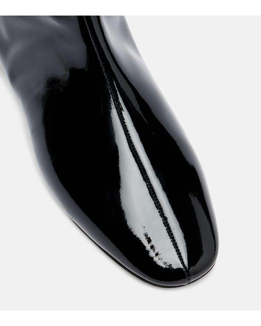 Le Monde Beryl Black Patent Leather Ankle Boots