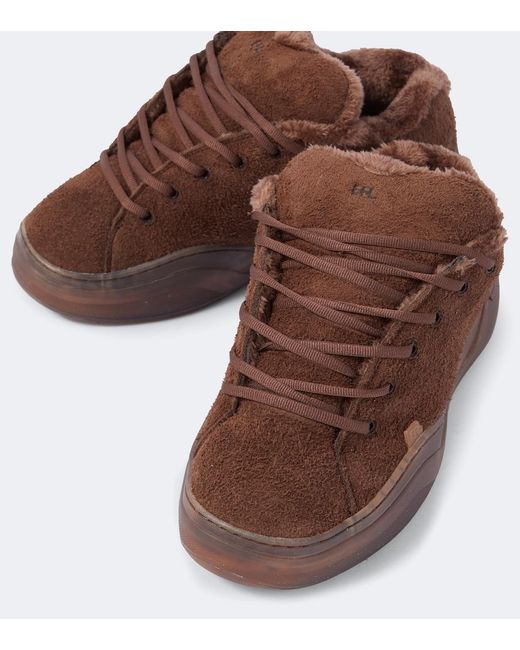 ERL Brown Vamp Skate Suede Sneakers for men