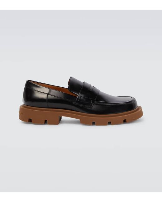 Maison Margiela Black Ivy Leather Penny Loafers for men