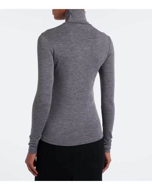 Rohe Gray Wool Jersey Turtleneck Top
