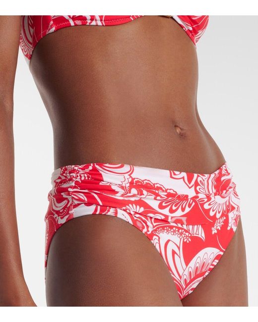 Melissa Odabash Red Bedrucktes Bikini-Hoeschen Bel Air